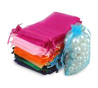 Sacchetti Regalo Organza 7x9cm Multicolore Coulisse Matrimonio Caramelle Festa