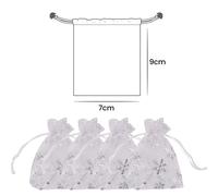 Sacchetti Regalo Organza Fiocco 7x9cm - Puro Coulisse Astuccio Bomboniera Sacco