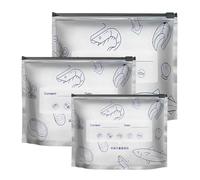 Sacchetti richiudibili con chiusura a zip per conservare gli alimenti, in lamina di alluminio, organizer da cucina, dispensa, per frutti di mare, carne, verdure, snack, caramelle, frutta