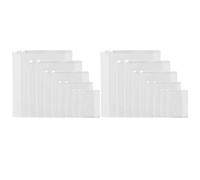 Sacchetti Richiudibili per Indumenti Zip, 10 Pezzi, PE | Bianco, Spessi e Opachi, per Intimo e Abbigliamento, Viaggio e Campeggio, 20x28 24x35 30x40 35x45 40x50
