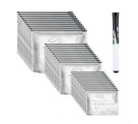 Sacchetti riutilizzabili ermetici e ermetici in alluminio per la conservazione degli alimenti, design con sezione etichetta per una facile identificazione e manutenzione della freschezza