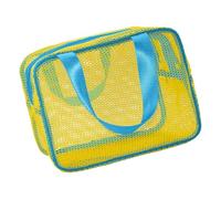 Sacchetti riutilizzabili in rete portaoggetti per cosmetici per palestra accessori da nuoto robusti lavabili borsa da viaggio borsa da viaggio organizer da viaggio, Giallo, Taglia unica