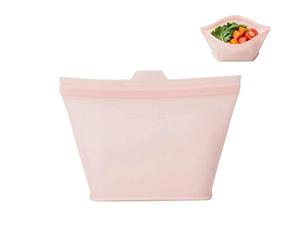 Sacchetti riutilizzabili per alimenti, 500 ml, in silicone resistente al calore, adatti al microonde, con cerniera, per panini, insalate, pranzi fatti in casa, snack, razza, casa, ufficio, viaggi