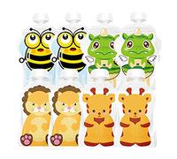 Sacchetti Riutilizzabili Per Alimenti Per Bambini Squeeze Sacchetto Per Alimenti Per Bambini Per Neonati Sacchetto Riutilizzabile 8pcs Sacchetti Per Alimenti Per Bambini a Colori Casuali Sacchetto Per