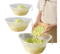 Sacchetti riutilizzabili - Sacchetti con coulisse per garza, sacchetti riutilizzabili in rete di nylon per formaggio, set di 3, grande colino alimentare a forma di ciotola per latte di noci, latte