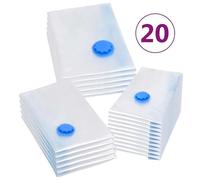 Sacchetti sottovuoto 20 pezzi - 3 misure per vestiti, coperte e altro ancora - ermetici e salvaspazio - soluzione di conservazione in plastica per la casa