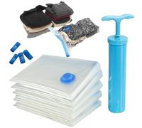 Sacchetti Sottovuoto,6pcs Sacchetti Sottovuoto Vestiti,Sacchi Sottovuoto,Sacchi Sottovuoto Riutilizzabili,Sacchetti Sottovuoto con Pompa a Mano,Sacchetti Sottovuoto Viaggio,Salvaspazio