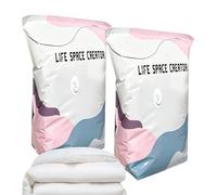 Sacchetti Sottovuoto Da Viaggio | 2 Pezzi di Conservazione a Compressione Senza Pompa,Sacchetti Sottovuoto | Per Biancheria Vestiti Coperte Cuscini Materasso Casa Viaggio Gite Armadio
