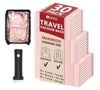 Sacchetti sottovuoto da viaggio per abbigliamento con pompa ricaricabile 30 Combo, rosa