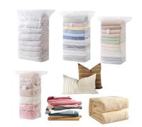 Sacchetti Sottovuoto da Viaggio | Riutilizzabili Senza Pompa - Borsa per Lavanderia a Compressione | per Abbigliamento Scarpe Piumino Copriletto da Appartamento