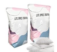 Sacchetti Sottovuoto Per Abiti,2 Pezzi di Conservazione a Compressione Senza Pompa - Sacchetti Sottovuoto Armadio | Per Abbigliamento Cuscino Coperta Biancheria Materasso Armadio Casa Viaggio