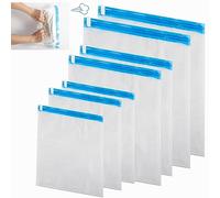 Sacchetti Sottovuoto per Abiti, 8 Pezzi, Sacco Compressione per Viaggio, Sacco Sottovuoto per Abiti, Sacchetti per Conservazione Vestiti Spazioso per Viaggi - 50x70, 40x60, 50x35, 39x32