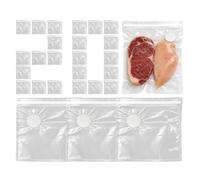 Sacchetti sottovuoto per alimenti, 20 pezzi riutilizzabili | sacchetti sottovuoto per alimenti | per carne di pesce Meal Prep Sous Vide congelatore cucina casa