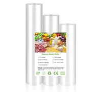 Sacchetti Sottovuoto Per Alimenti - 3 rotoli 20|25|28 x 300cm per Conservazione Alimenti, BPA compatibile con Tutte le Macchine Sottovuoto