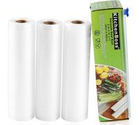 Sacchetti Sottovuoto per Alimenti, 3 Rotoli 20X500Cm Totale15M, (Non Più Forbici