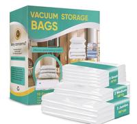 Sacchetti Sottovuoto per Vestiti 10 pcs, 3 * 80 x 100 cm, 2 * 50 x 70 cm, 5 * 40 x 60 cm, Sacchetti Sottovuoto Riutilizzabili, per Piumoni, Trasparenti, Piumoni, Cuscini