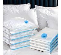 Sacchetti sottovuoto per vestiti e biancheria da letto, con chiusura ermetica e a prova di umidità, design salvaspazio, incluse varie dimensioni e pompa manuale per un facile utilizzo