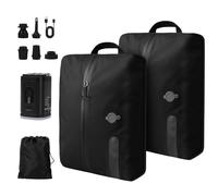 Sacchetti Sottovuoto Professionali da Viaggio con pompa senza fili, Ip67, Riutilizzabili, per Valigie e Zaini, Sacchetto Sottovuoto Salvaspazio, per Viaggi, Leggeri e Durevoli (2PC+Pompa)