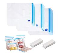 Sacchetti sottovuoto sigillati per alimenti | sacchetti di stoccaggio alimenti riutilizzabili,Accessori da cucina, sacchetti sigillati con pompa manuale e cerniera superiore per mantenere Delr