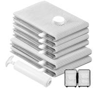 Sacchetti Sottovuoto Vestiti | Buste Sottovuoto Vestiti | Kit con Pompa Manuale per Risparmiare Spazio | Ideale per Viaggi e Cambio Stagionale