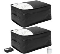 Sacchetti Sottovuoto Vestiti Riutilizzabili TPU Buste Sottovuoto Viaggio con IP67 Cerniera Impermeabile Borse Organizer Cubi di Imballaggio per Viaggi D'affari