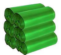 Sacchetti Spazzatura 50x60cm con Lacci 120 Sacchi Verdi 20 Litri per la Raccolta Differenziata Qualità Premium, Extra Resistenti, Umido, Cucina, Bagno, Camera