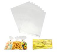 Sacchetti Trasparenti per Confezioni,Sacchetti Trasparenti per Caramelle,Bustine Trasparenti,Sacchetti Trasparenti,200PCS Clear Cellophane Bags,Treat Bags con cravatte Clear Gift Bags Cello Bags