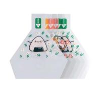Sacchetti triangolari per onigiri, palline di riso in plastica, 100 pezzi, per uso alimentare, giapponesi, facili da strappare, per onigiri e sushi giapponesi, per casa, ristorante, negozio di sushi