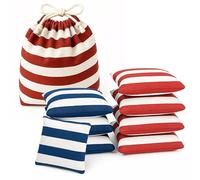 Sacchetti ufficiali di Cornhole | 4 neri e 4 bianchi | Taglie ufficiali | Qualità premium | 100% cotone | impermeabile | Gioco americano | Gioco all'aperto | Amici e famiglia | OriginalCup®