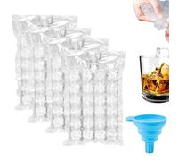 Sacchetti usa e getta Borsa del Ghiaccio con Funnel 20 PCS borsa del ghiaccio 480 Cubetti di Ghiaccio Porta Ghiaccio per cubetti di ghiaccio per whisky cocktail bevande barbecue viaggi