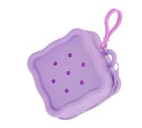 Sacchetti variopinti del cambiamento impermeabili degli organizzatori della moneta del silicone con il supporto della carta del silicone dell'accessorio dei bambini, Viola, as show