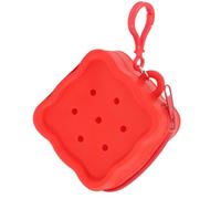 Sacchetti variopinti del cambiamento impermeabili degli organizzatori della moneta del silicone con il supporto della carta del silicone dell'accessorio dei bambini, Rosso, as show