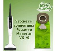 SACCHETTI VK 7 S COMPATIBILE ALTA QUALITÀ PREMIUM 6 STRATI Microfibra 12 Pezzi