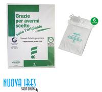 SACCHETTI VK135 VK136 FOLLETTO ORIGINALI ASPIRAPOLVERE VORWERK 6PEZZI PREMIUM