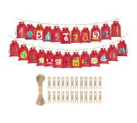 Sacchetti vuoti per il conto alla rovescia natalizio, 24 pezzi | Sacchetti natalizi per bambini e adulti, vendita al dettaglio, aula, ufficio, scuola, feste, eventi a tema