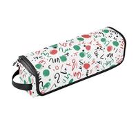 Sacchetto antipolvere del raddrizzatore dei capelli di viaggio con il Natale variopinto di Doodle del cuscinetto resistente