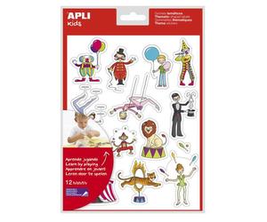 Sacchetto apli di gomet tematico Il circo - 168 gomets in 12 fogli - adesivo removibile - ideale per le scuole - adesivo per la NEW