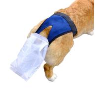 Sacchetto automatico indossabile per la raccolta dei rifiuti del cane, raccoglitore di cacca per cani con clip per la coda a mani libere con 10 sacchetti monouso Raccoglitore portatile di cacca