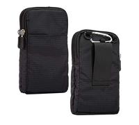 Sacchetto Clip da Cintura per Cellulare, Borsa a Tracolla da Uomo, 6.0" Borsa a Spalla per Telefono Piccolo Borsello Donna Marsupio Sportivo Borsetta Borsa a Mano Clip Cintura con Moschettone - Nero