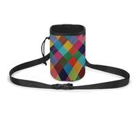 Sacchetto colorato per cani con motivo scozzese per addestramento cani da compagnia, borsa da addestramento per cani, Plaid colorato., Taglia unica, Borsa da addestramento per cani