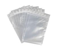 Sacchetto con zip in plastica trasparente per uso alimentare e richiudibile per caramelle, biscotti. Confezione da 100 sacchetti resistenti da 50 micron. (6 cm X 8 cm)