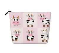 Sacchetto cosmetico della borsa di trucco della stampa del latte della mucca per il sacchetto della chiusura lampo della borsa di trucco di