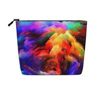 Sacchetto cosmetico della borsa di trucco della stampa della nuvola dell'arcobaleno per le donne di grande capacità di viaggio di trucco