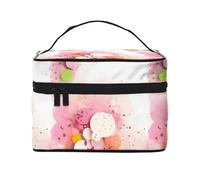 Sacchetto cosmetico impermeabile portatile di grande capacità della carta del frammento di colore 23x17x16cm per il regalo del compagno di nozze di sport all'aperto di viaggio, Nero , Taglia unica