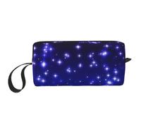 Sacchetto cosmetico portatile con stampa di stelle luminose, custodia da viaggio, borsa organizer con cerniera per accesso rapido