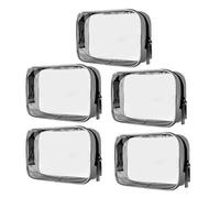 Sacchetto Cosmetico Trasparente PVC Impermeabile Borse da toilette di Cerniera Trucco Portatrucchi Pochette per Viaggio Attività Vacanza Bagno Organizzazione 5 pezzi Chiaro