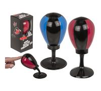 Sacchetto Da Boxe Da Tavolo Antistress 16cm - Mini Punching Ball Con Ventosa - 2 Colori Assortiti - Idea Regalo Divertente Per Ufficio e Casa