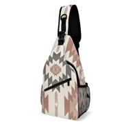Sacchetto Del Messaggero Unisex Borsa Petto Per Ciclismo, Scuola, Campeggio Southwestern Native American Aztec Ethnic Navajo Tribal Sportivo Daypack
