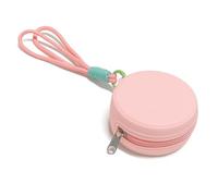 Sacchetto del trasduttore auricolare del silicone,Portamonete portatile,Sacchetto di immagazzinaggio del cavo dati,Borsa della moneta con la cerniera della corda, rosa, alla moda