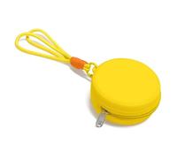Sacchetto del trasduttore auricolare del silicone,Portamonete portatile,Sacchetto di immagazzinaggio del cavo dati,Borsa della moneta con la cerniera della corda, Giallo, alla moda